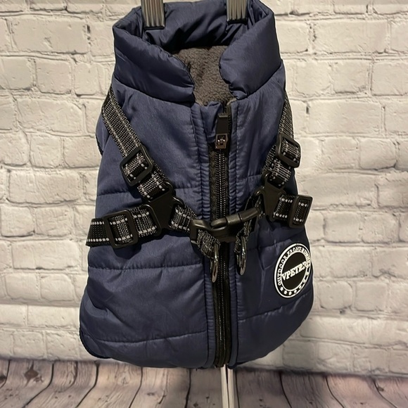 Dog Puffer harness jacket New with Tags! Navy - Picture 1 of 4